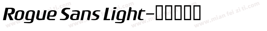 Rogue Sans Light字体转换